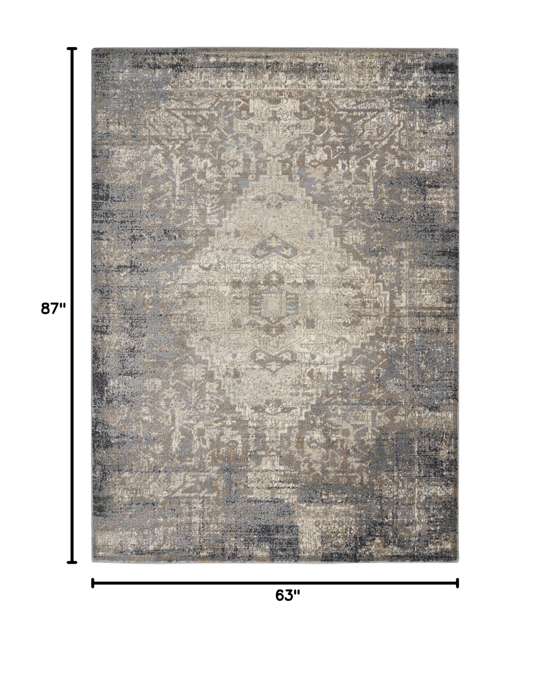 Kathy Ireland Moroccan Celebration Farmhouse & Country Grey/Slate 5'3