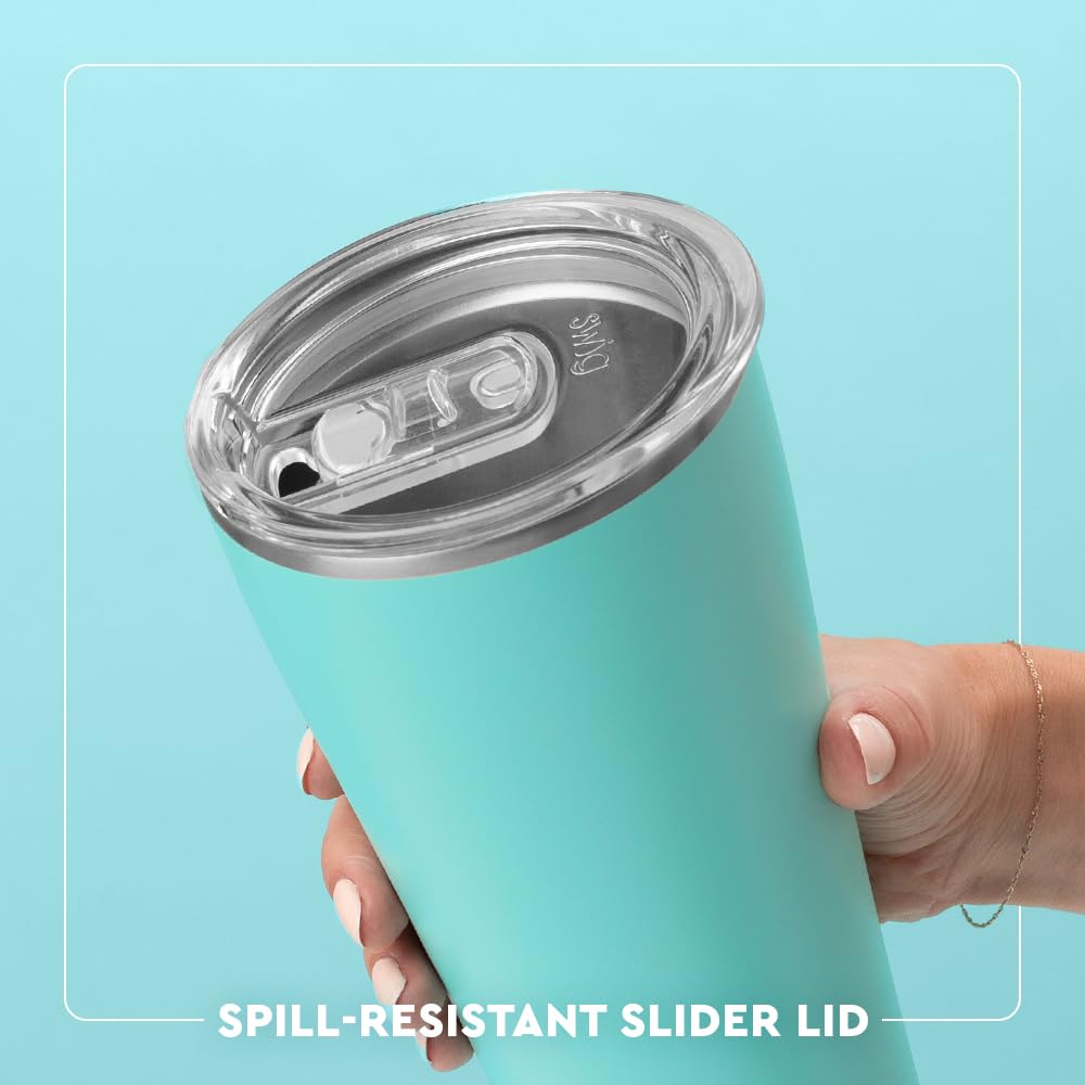 Swig Life 32oz Insulated Stainless Steel Tumbler with Lid - Leakproof Travel Coffee Mug, Cup Holder Friendly Thermos for Hot & Cold Drinks - Perfect for Commuting, Camping & Office Use (Pumpkin Patch)