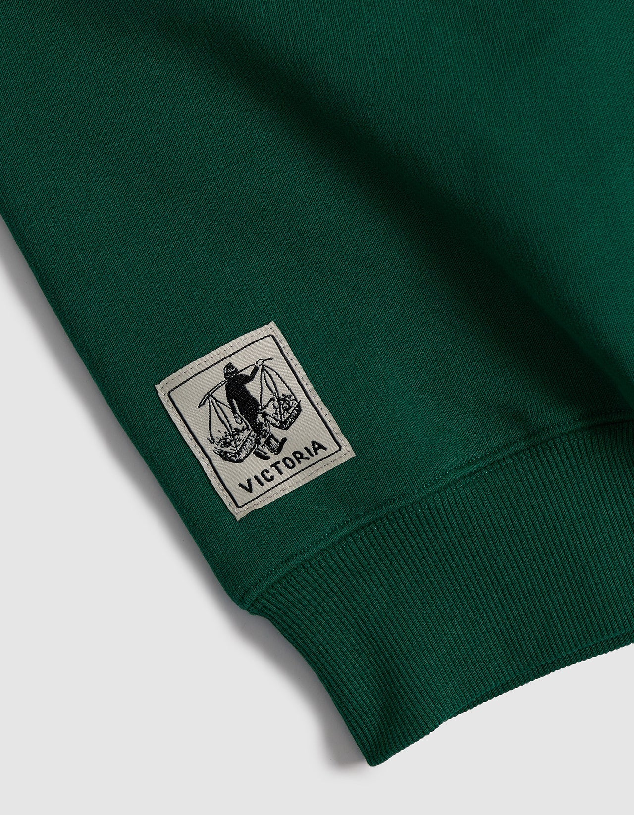 Victoria Varsity Crewneck Sweater for Women - Soft Cotton Pullover Green Sweatshirt - Casual College Style for Fall & Winter Outfits