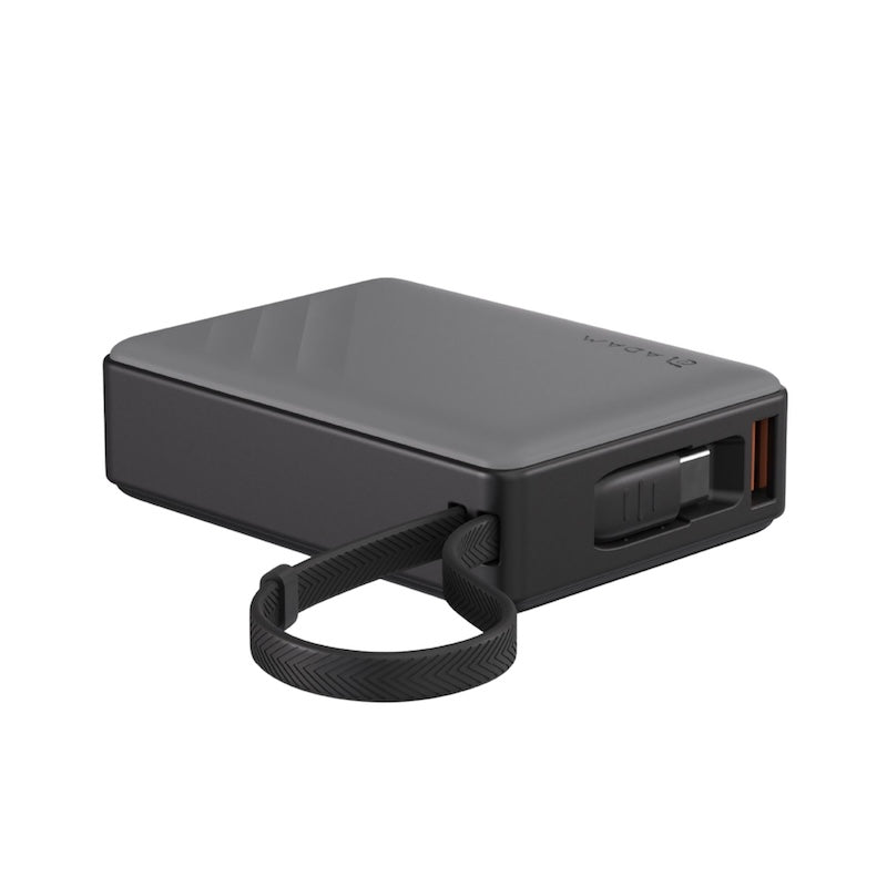 Adam Elements 30W 10000mAh Portable Power Bank - Fast Charging Battery Pack for iPhone, Samsung, Android Devices - Perfect for Travel, Camping & Emergency Power Backup