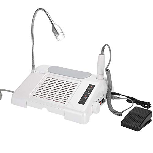 Professional Electric Nail Drill Machine with LED Light & Dust Collector - 100-220V Manicure Tool for Nail Salons & Home Use - Perfect for Acrylic, Gel, and Natural Nails