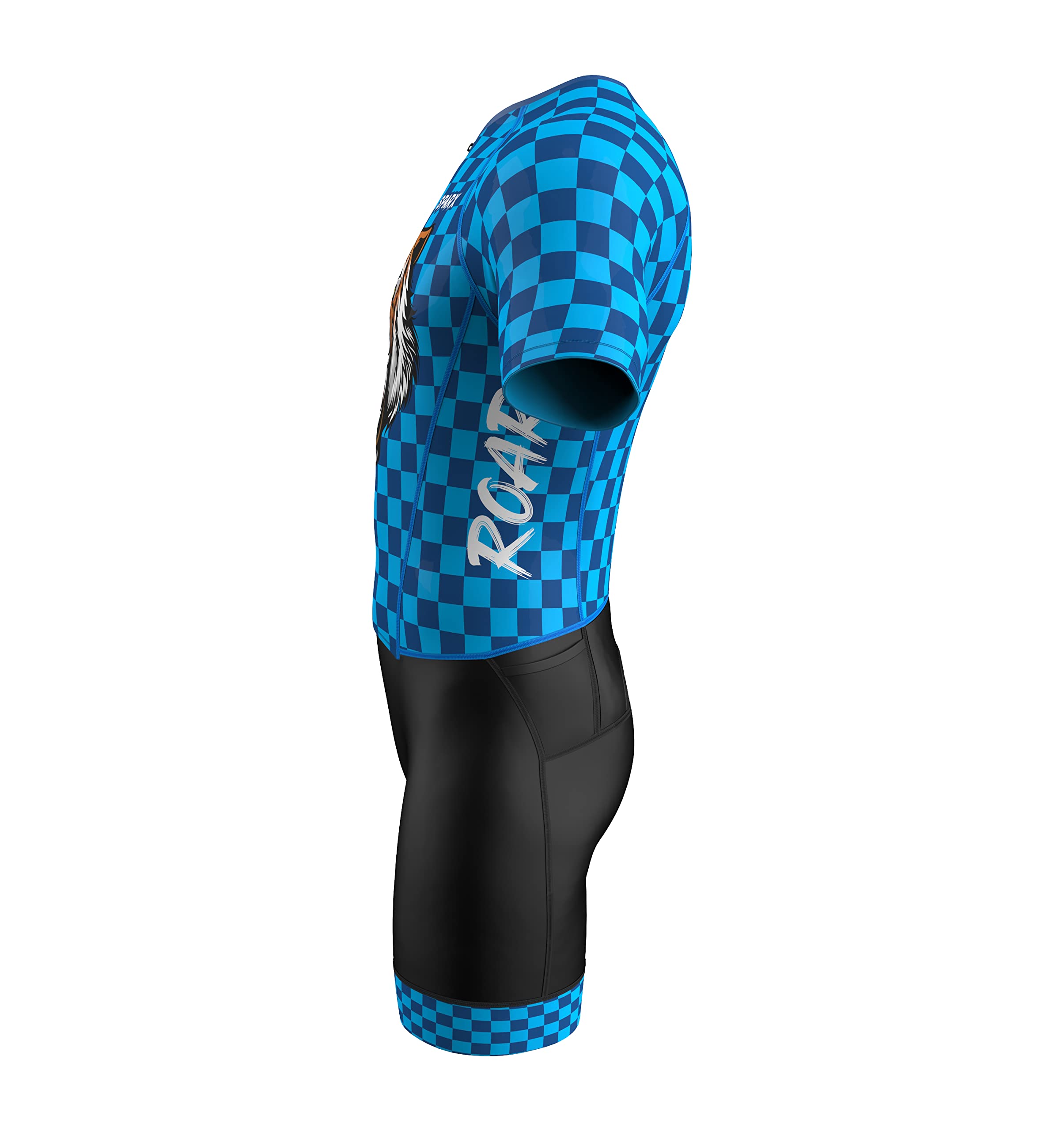 Sparx Men's Elite Aerosuit Triathlon Suit - Breathable Short Sleeve Triathlon Skinsuit for Cycling, Running & Swimming - Perfect for Ironman Competitions & Training