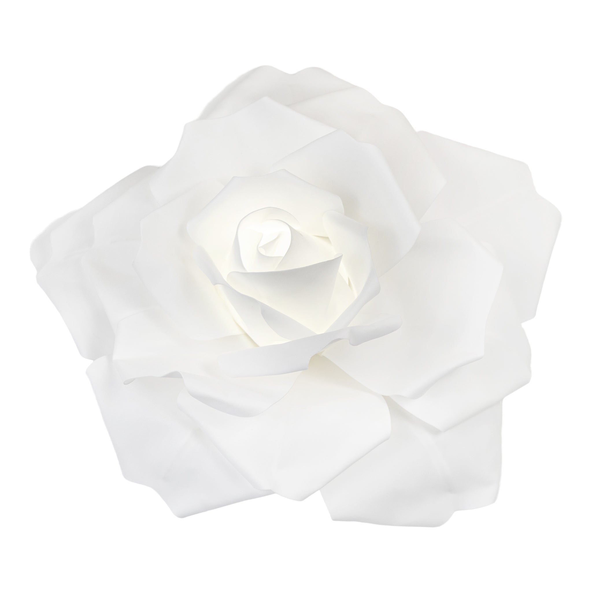 50cm White LED Lighted Large Foam Rose Wall Decor - Romantic Bedroom, Wedding, Party & Home Decoration