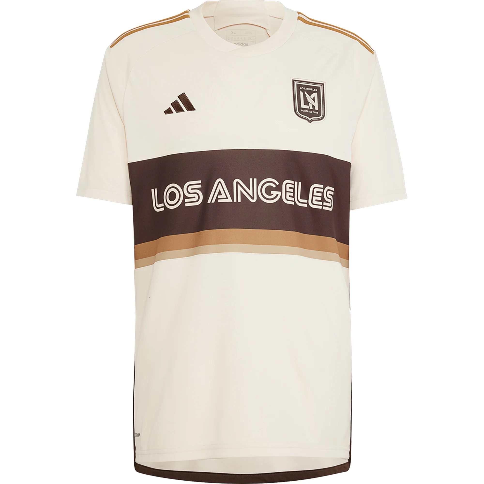 Adidas LAFC Carlos Vela Third Jersey 2024-2025 - Linen/Dark Brown - Authentic Soccer Jersey for Men - Perfect for Game Day & Fan Support