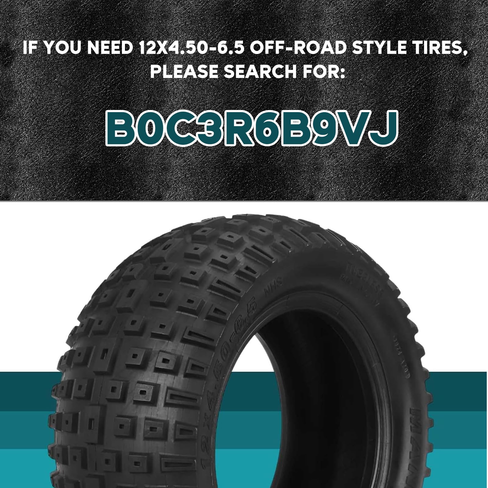 12x4.50-6.5 Thickened Wear-Resistant Tubeless Scooter Tires - 12 Inch Electric Scooter Replacement Tires for Enhanced Durability & Performance | Perfect for Commuting, Off-Roading & Urban Riding