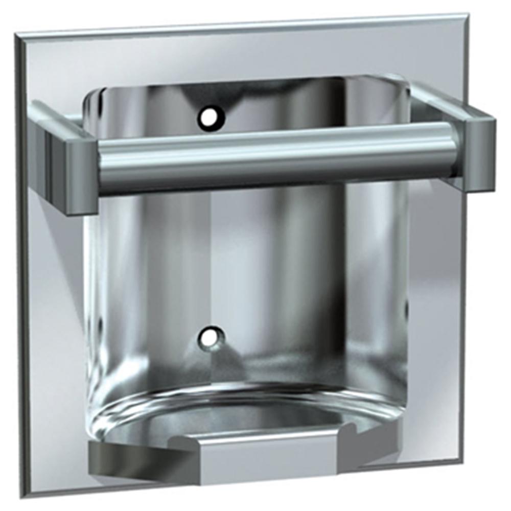 Stainless Steel Soap Dish with Bar Holder - ASI 7410 Wet Wall Lugs & Recessed Design for Bathroom, Shower, and Kitchen Sink