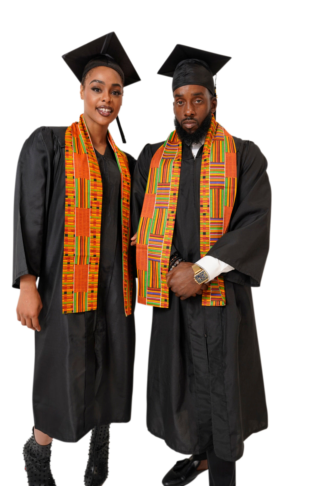 Authentic Kente African Print Graduation Stole/Sash DP0795S1 - Perfect for Graduation Ceremonies, Cultural Events & African Heritage Celebrations