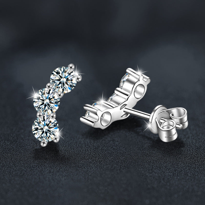 VVS Diamond Moissanite Earrings for Women - 14K Gold Plated Hypoallergenic Stud Earrings | Perfect for Weddings, Parties & Everyday Elegance