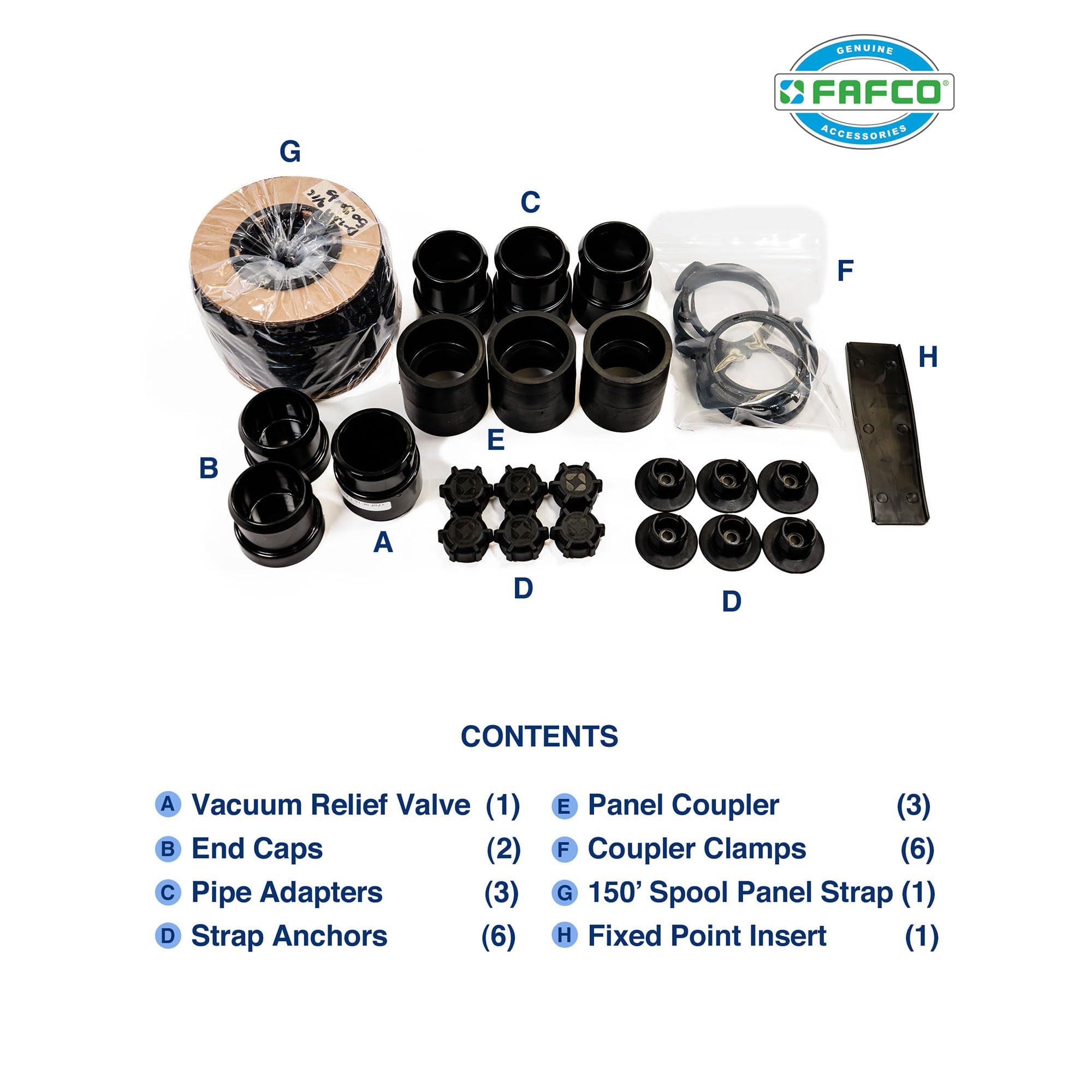 FAFCO In-Ground Solar Pool Heating System Kit - Connect Multiple Solar Panels for Efficient Pool Heating | Perfect for Backyard, Residential & Commercial Swimming Pools