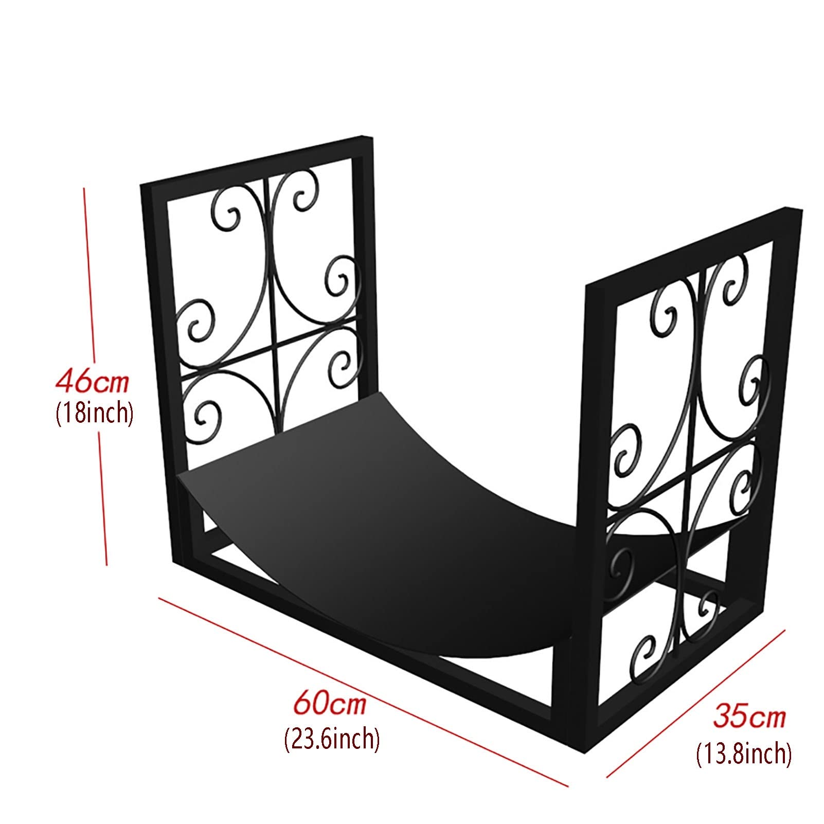Heavy Duty Wrought Iron Firewood Rack - 18