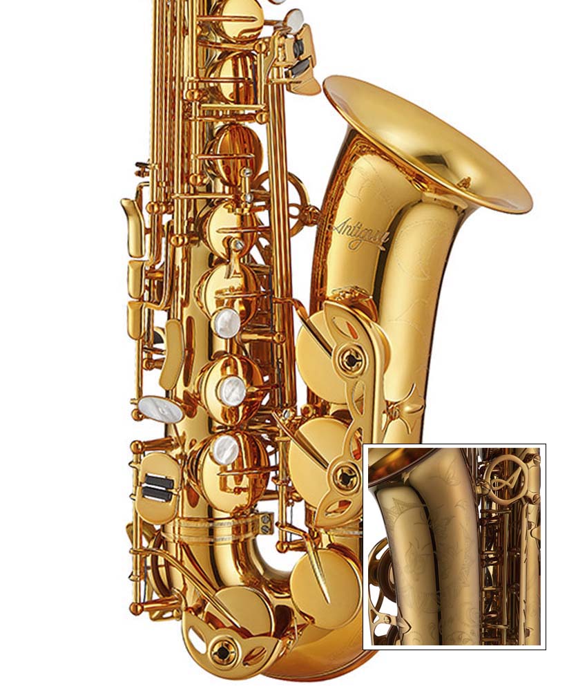 Professional Eb Alto Saxophone - Antigua Winds AS5200 in Amber Finish | Ideal for Jazz, Concert & Band Performances