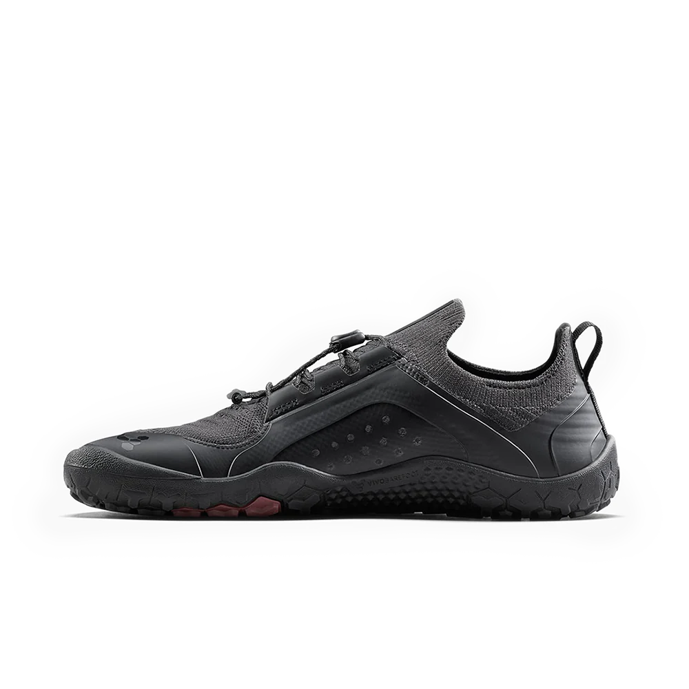 Vivobarefoot Primus Trail Knit FG Women's Hiking Shoes - Obsidian Color | Barefoot Trail Running & Outdoor Adventure Footwear for Women