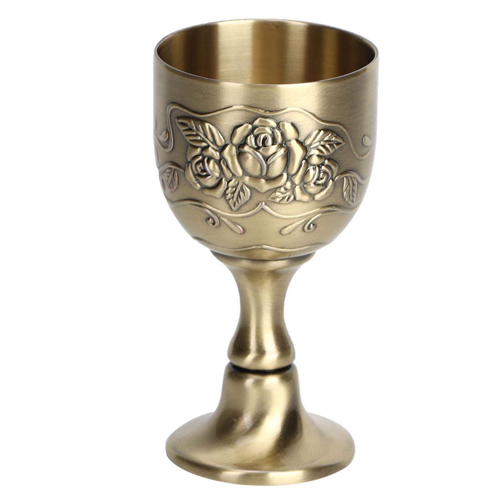 Vintage European Metal Wine Cup - Handcrafted Red Wine Goblet & Liqueur Chalice for Home Decor, Parties & Wedding Receptions - Elegant Glass Drinking Goblet for Wine Tasting & Special Occasions