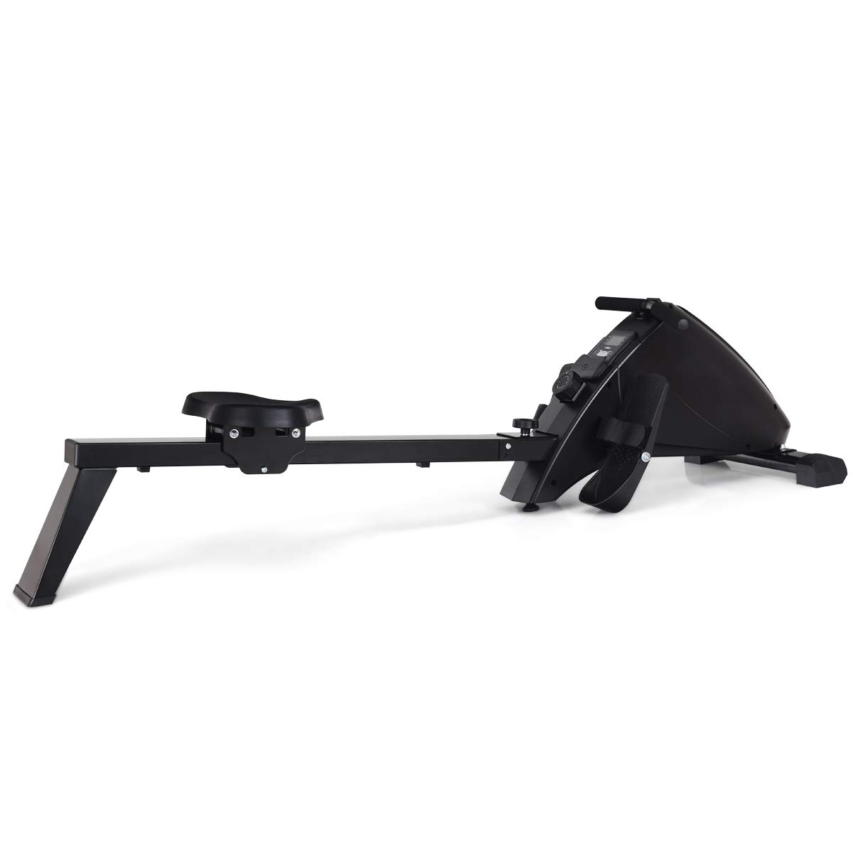 Nightcore Magnetic Rowing Machine for Home Workout - Foldable Exercise Rower with 10 Resistance Levels, LCD Monitor & Large Pivoting Pedals - Full Body Fitness Equipment for Cardio & Strength Training (Black) | Perfect for Small Spaces & Home Gym Setup
