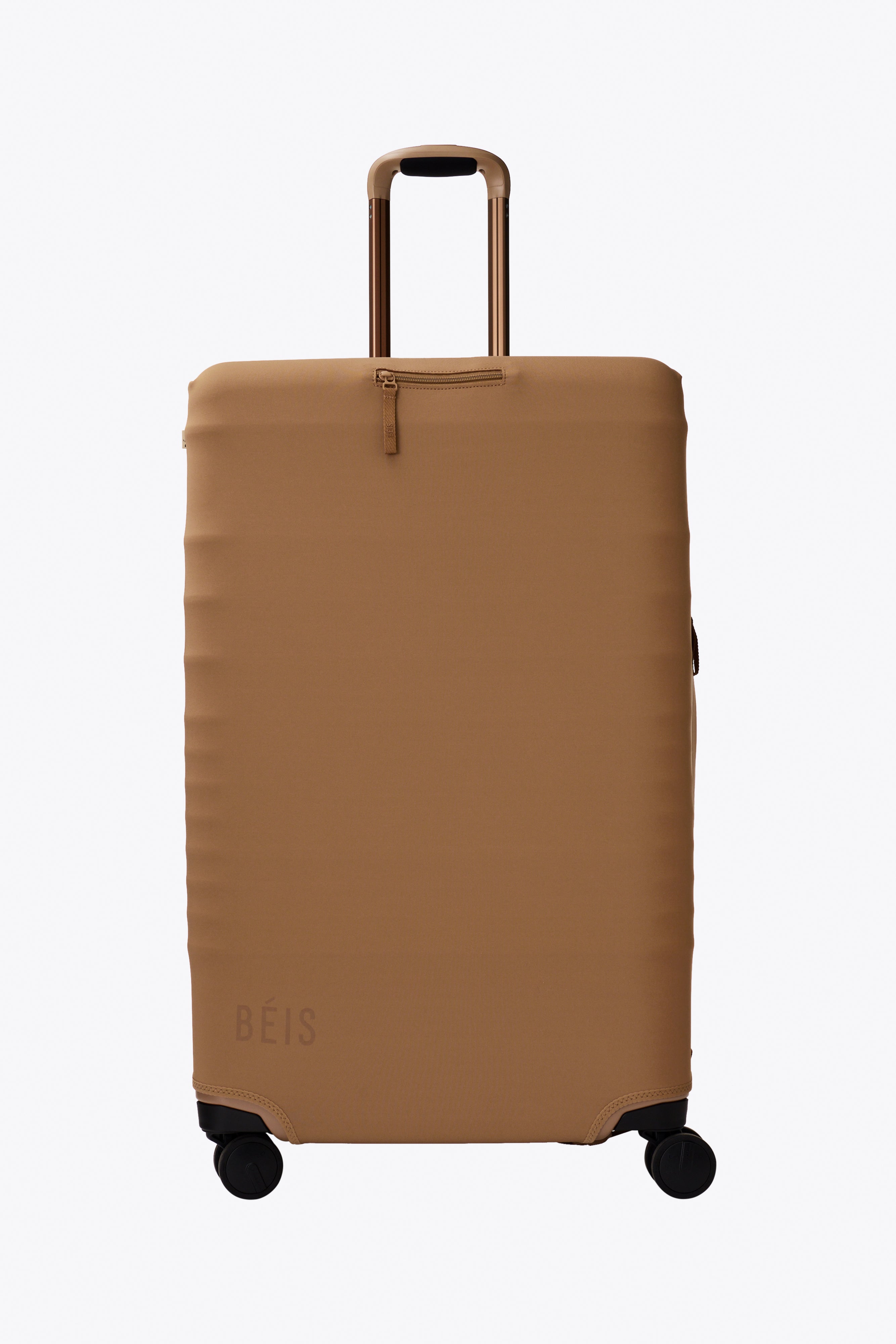 Premium Camel-Colored Large Check-In Luggage Cover - Durable Travel Suitcase Protector for Airlines, Vacations & Business Trips
