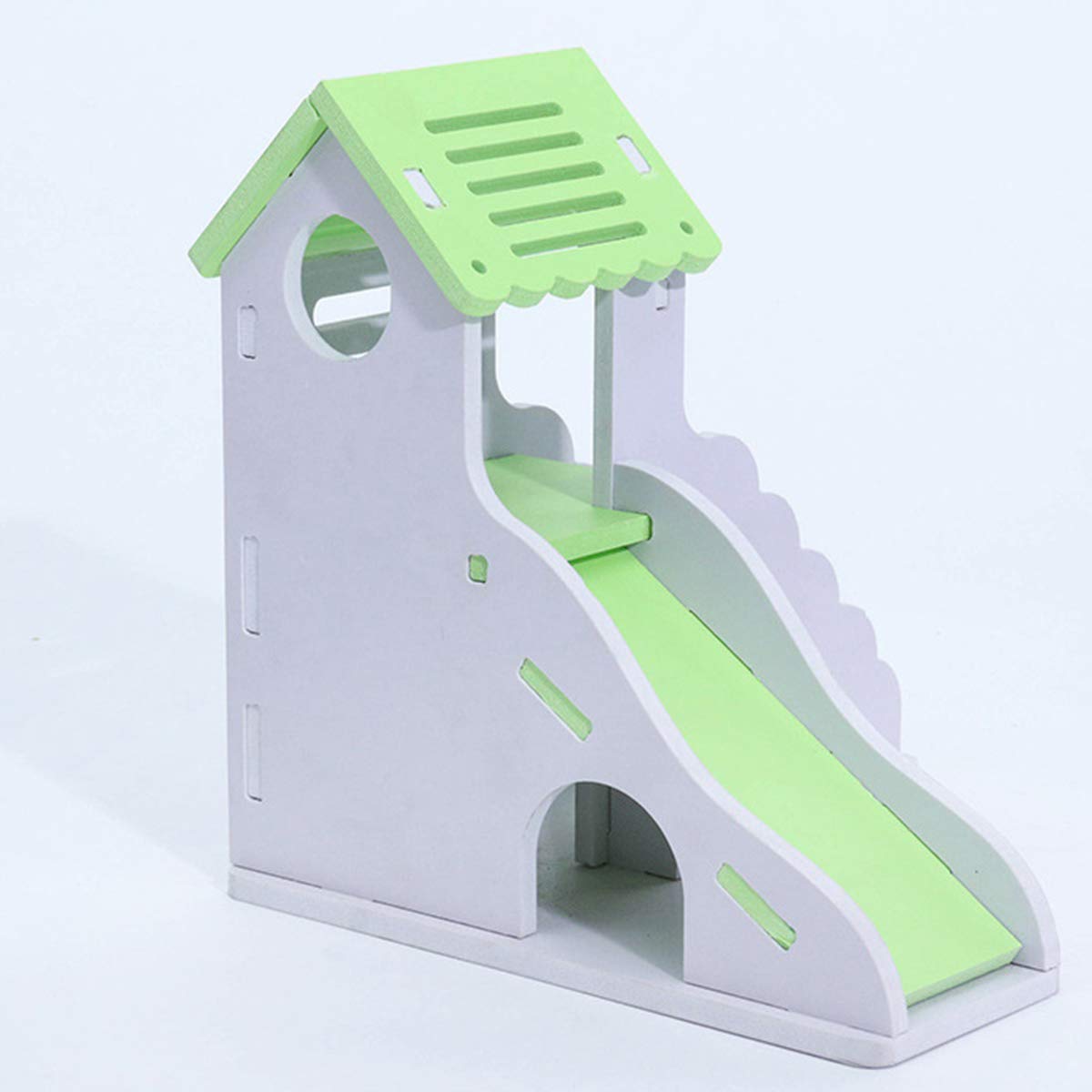 iFCOW Double Layer Hamster Cage with Stairs & Slide - Spacious Small Pet House for Dwarf Hamsters, Gerbils, Mice | Fun Playground & Cozy Sleeping Area for Your Tiny Pets