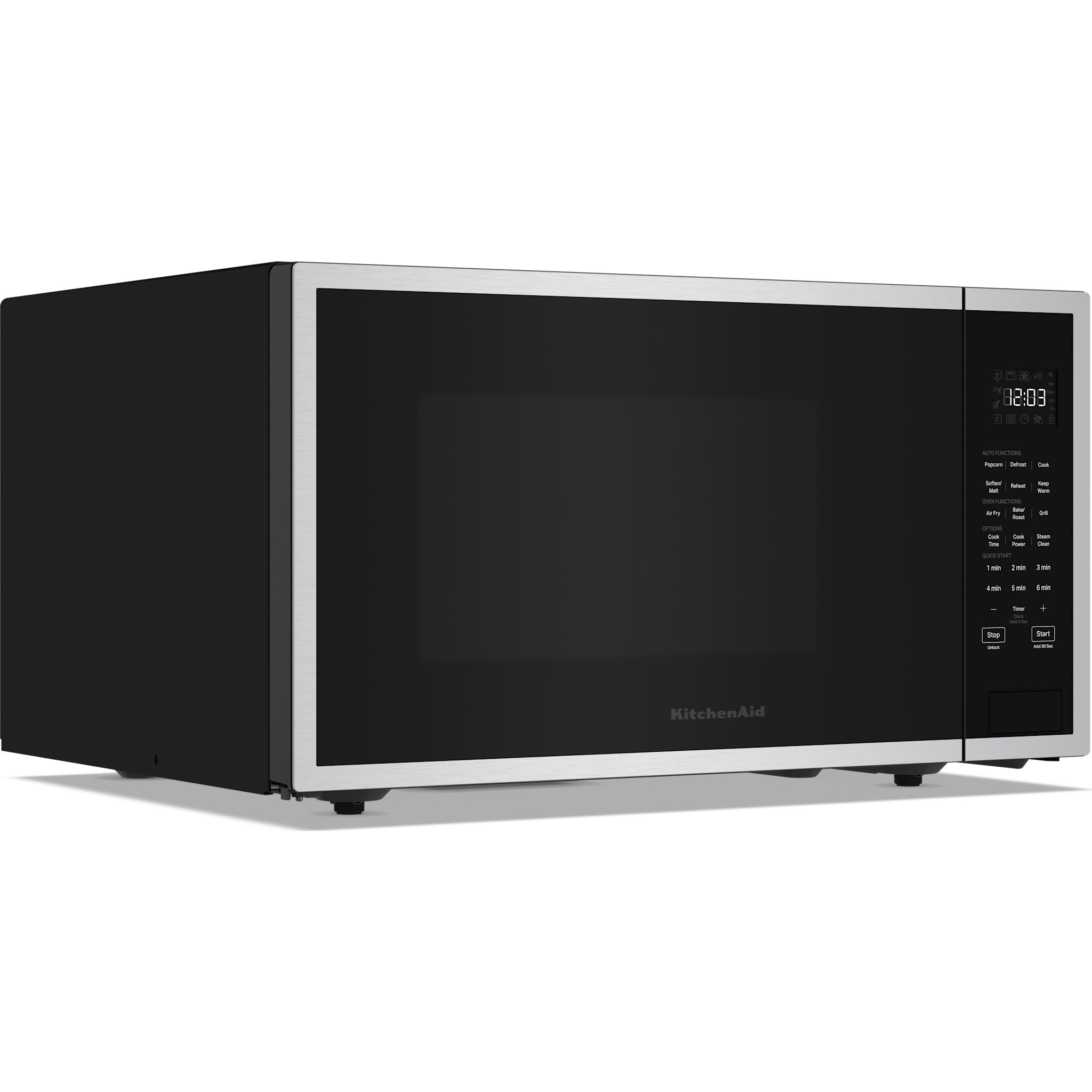 KitchenAid 1.2 Cu. Ft Countertop Microwave Oven with Stainless Steel Finish (YKMCS122RSS) - Perfect for Small Kitchens, Dorms & Office Break Rooms