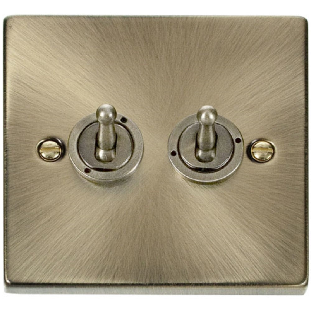 Vintage Brass 2-Way & Intermediate Toggle Switch VPAB4225 - Perfect for Home Lighting, DIY Electrical Projects & Industrial Use