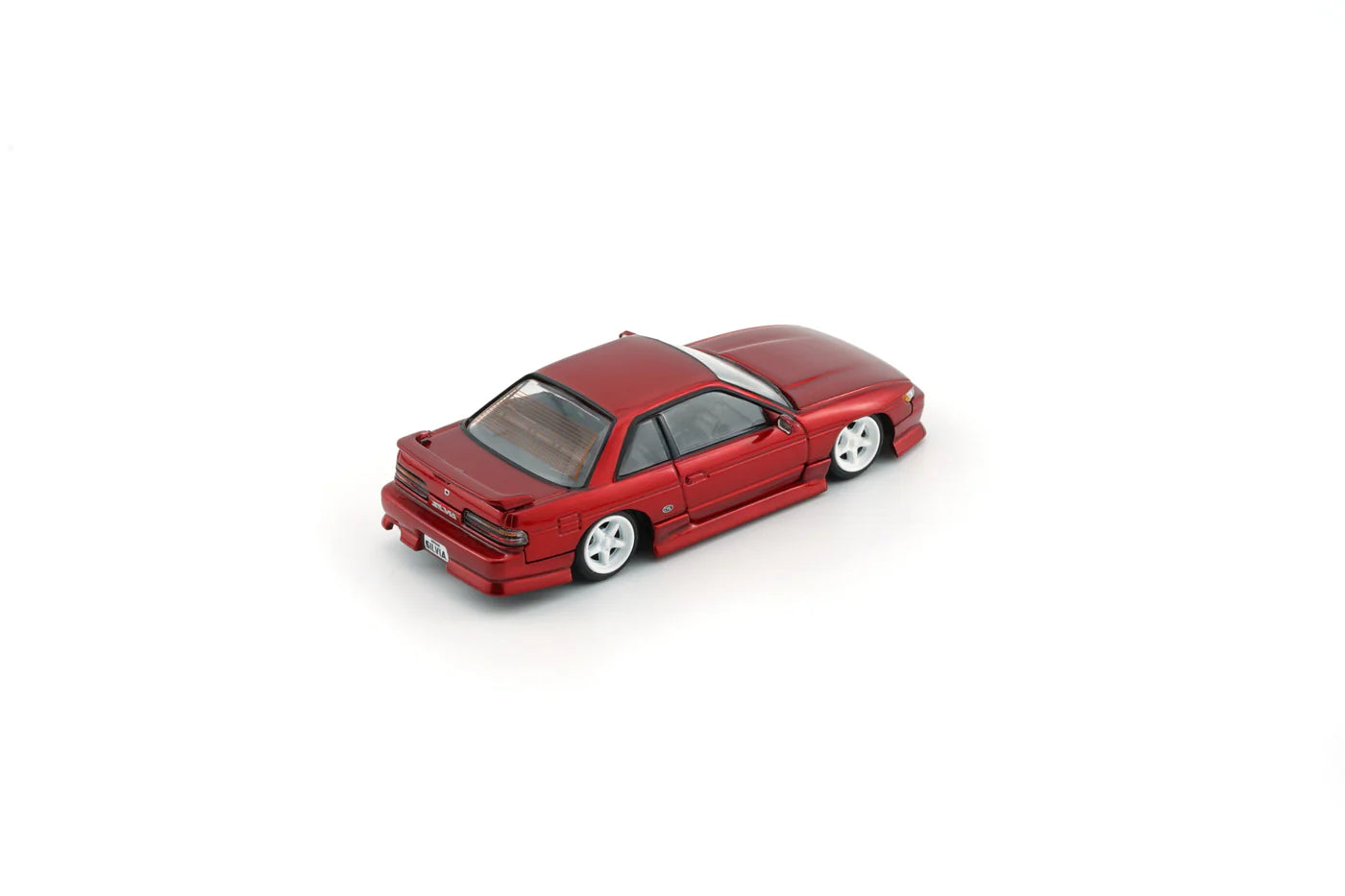 BM Creations 1:64 Scale Diecast Nissan 180SX (LHD) Red Metallic Model Car - Perfect for Collectors, Display, and Racing Scenes