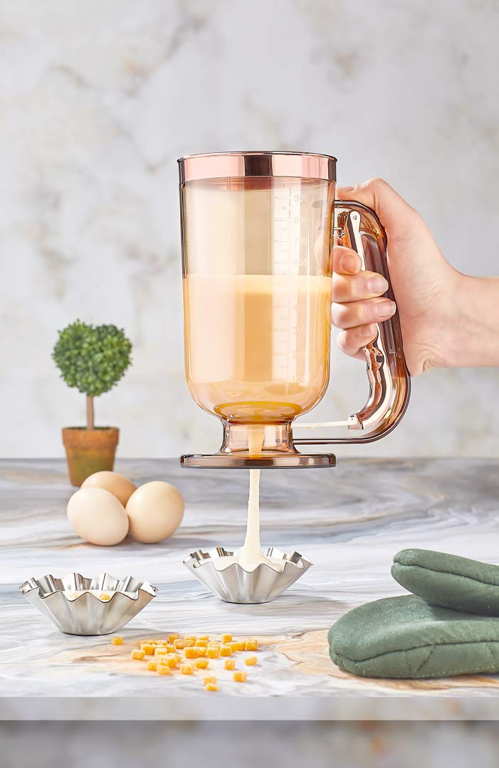 Premium 950ml Copper Kitchen Utensils Set - Durable Cooking Accessories for Baking, Stirring & Serving - Ideal for Home Chefs & Professional Kitchens