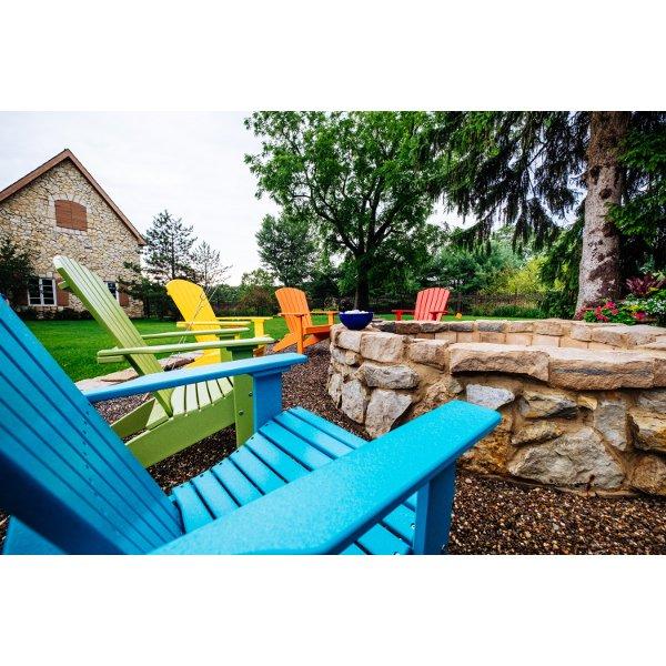 Premium Lakeside Adirondack Chair - Comfortable Outdoor Patio Furniture for Relaxing by the Water - Perfect for Backyards, Gardens, and Beachfronts