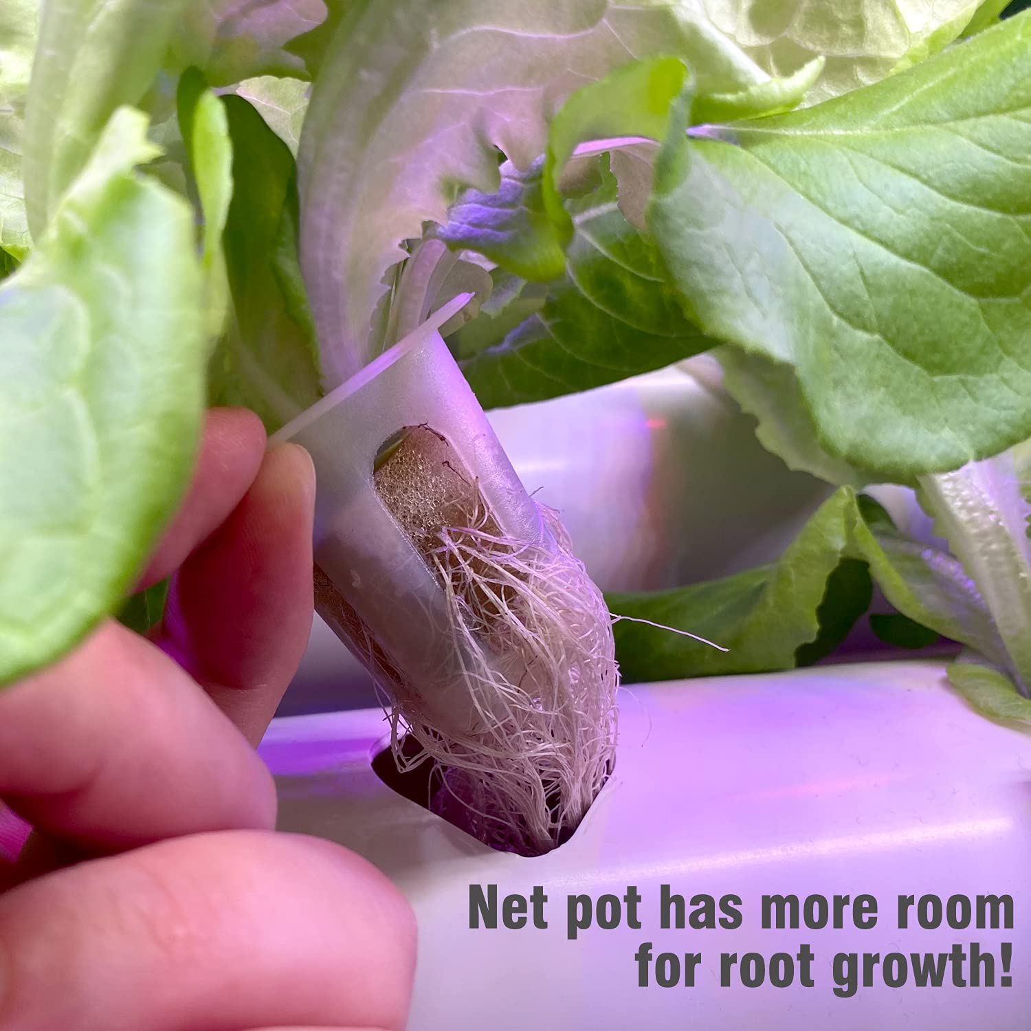 **Hydroponic Growing System NFT with Timer Control - 108 Planting Holes PVC Pipe, Square Net Pot & Sponge for Indoor Gardening - Grow Fresh Salad, Vegetables & Herbs Easily at Home**