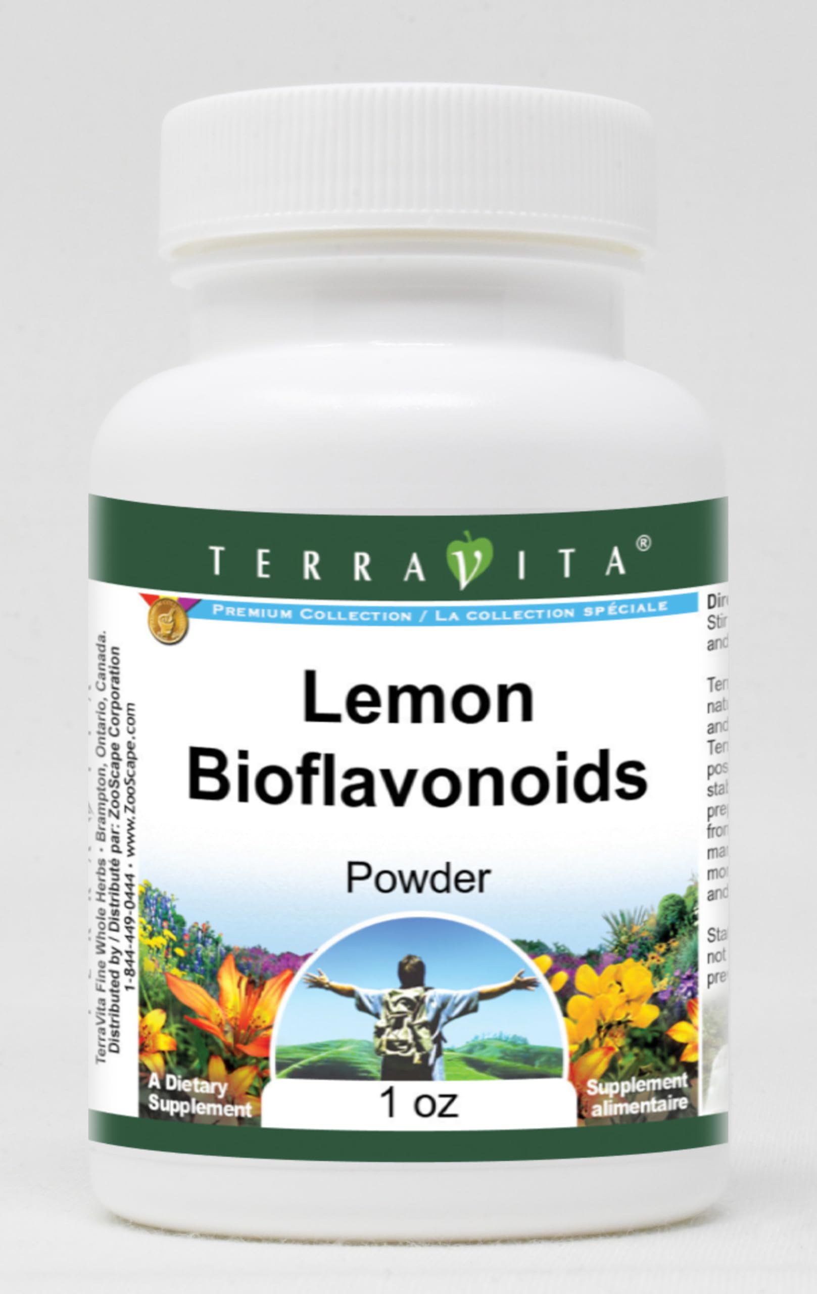 Terravita Lemon Bioflavonoids Powder - 1 oz | Natural Antioxidant Supplement for Immune Support | Use in Smoothies, Teas & Wellness Drinks