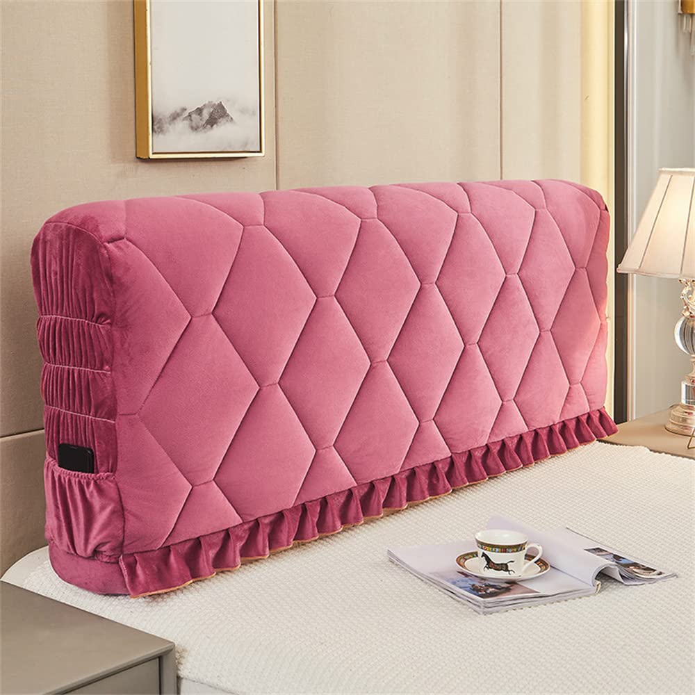 Stretch Dustproof Bed Headboard Cover - Washable Headboard Protector Slipcover for Bedroom (Purple, 90.5
