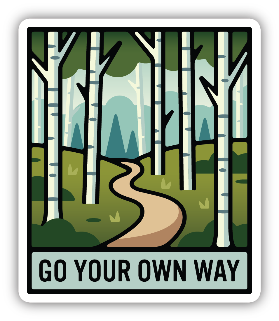 Birch Grove Vinyl Sticker - Waterproof Decal for Laptops, Cars, Tumblers & DIY Crafts - Nature-Inspired Forest Design for Home & Office Decor