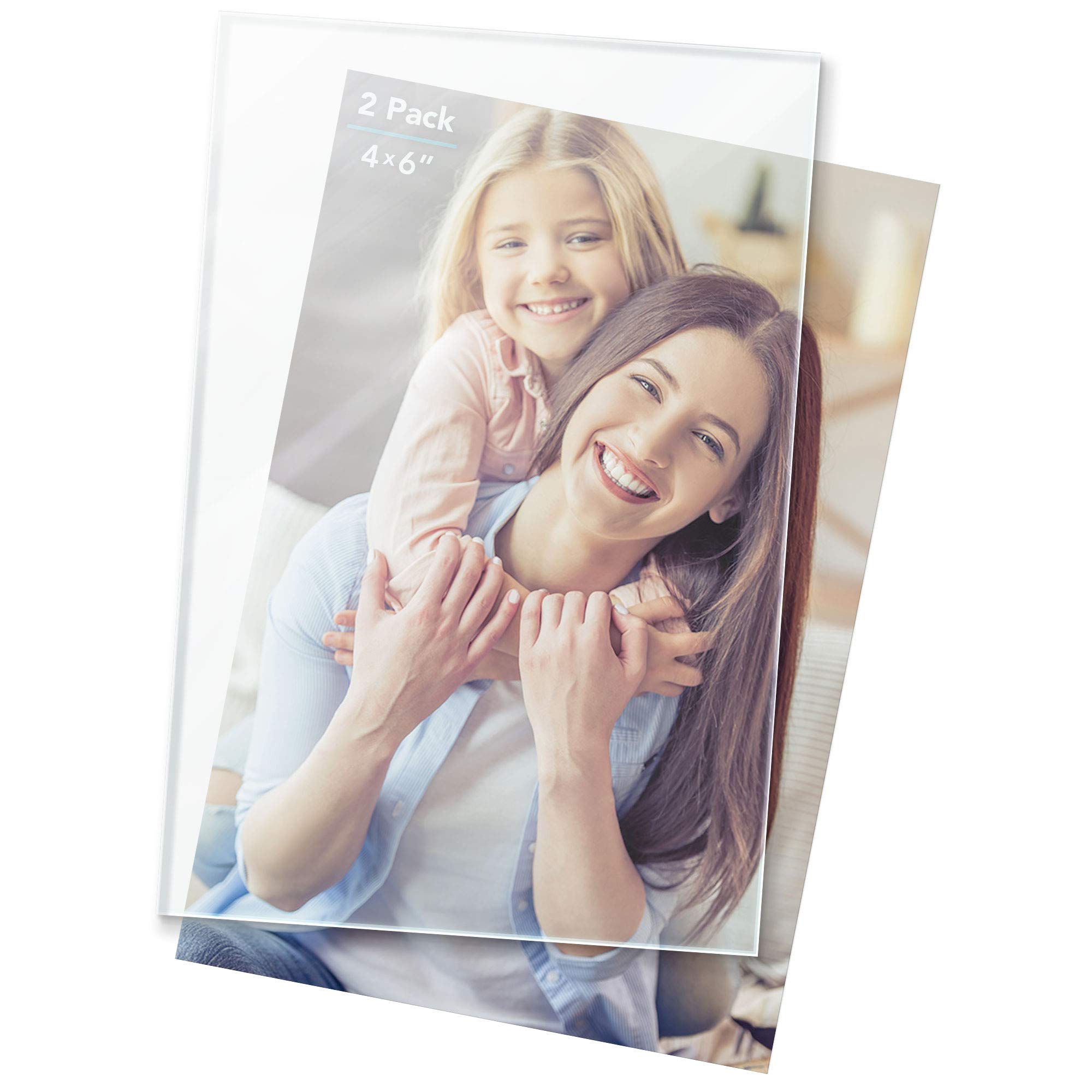 4x6 Glass Replacement - Crystal Clear 2 Pack for Picture Frames | Home & Office Decor