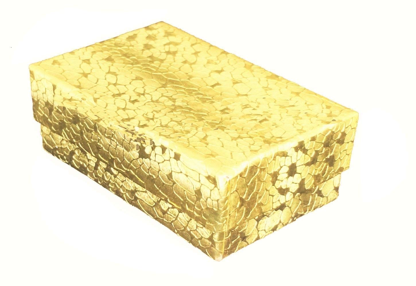 25 Gold Textured Jewelry Boxes 2.6x1.5x1 Inch for Rings & Earrings