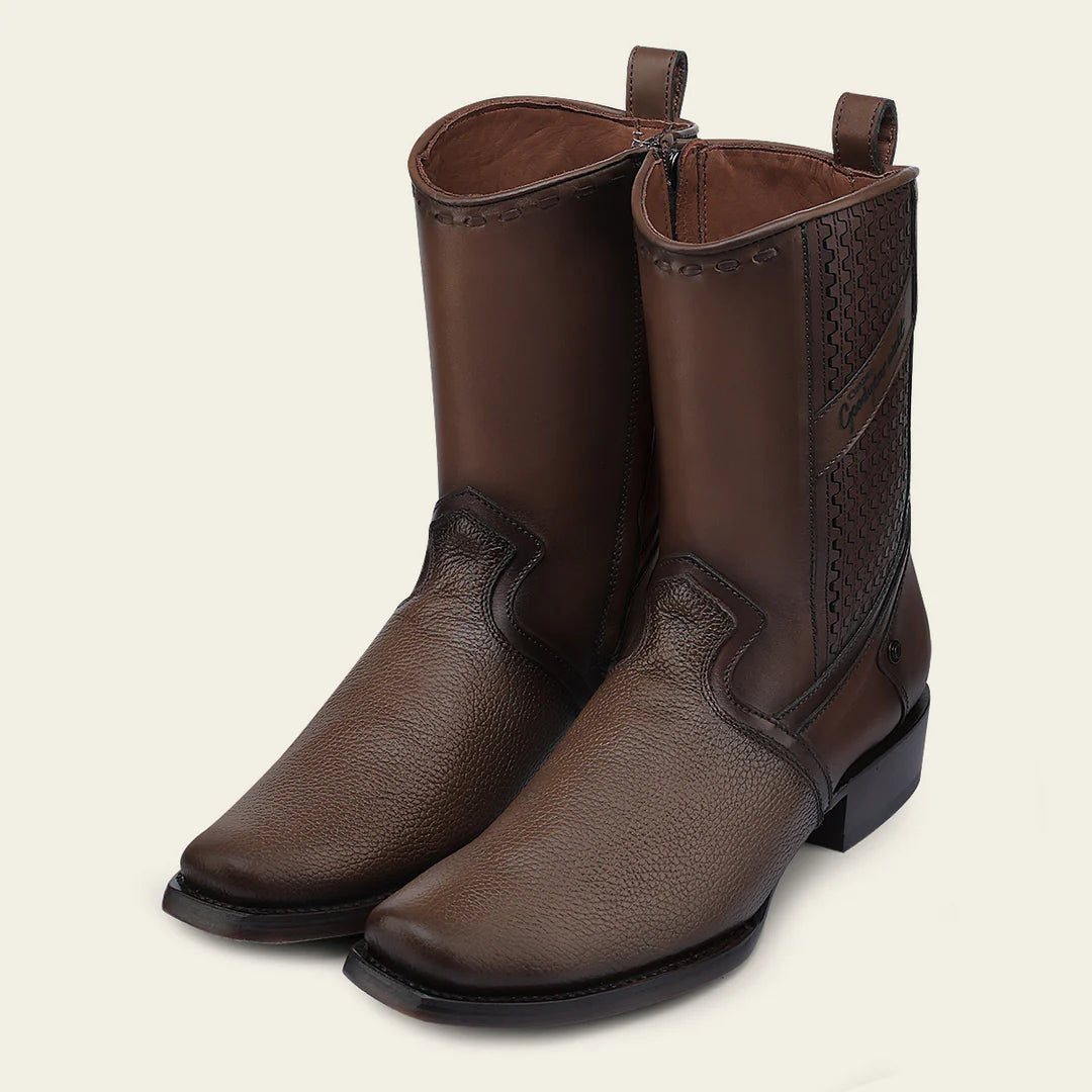 1J3FRS Cuadra Men's Honey Dress Cowboy Boots - Genuine Cowhide Leather Western Boots for Riding, Dancing & Country Style Outfits