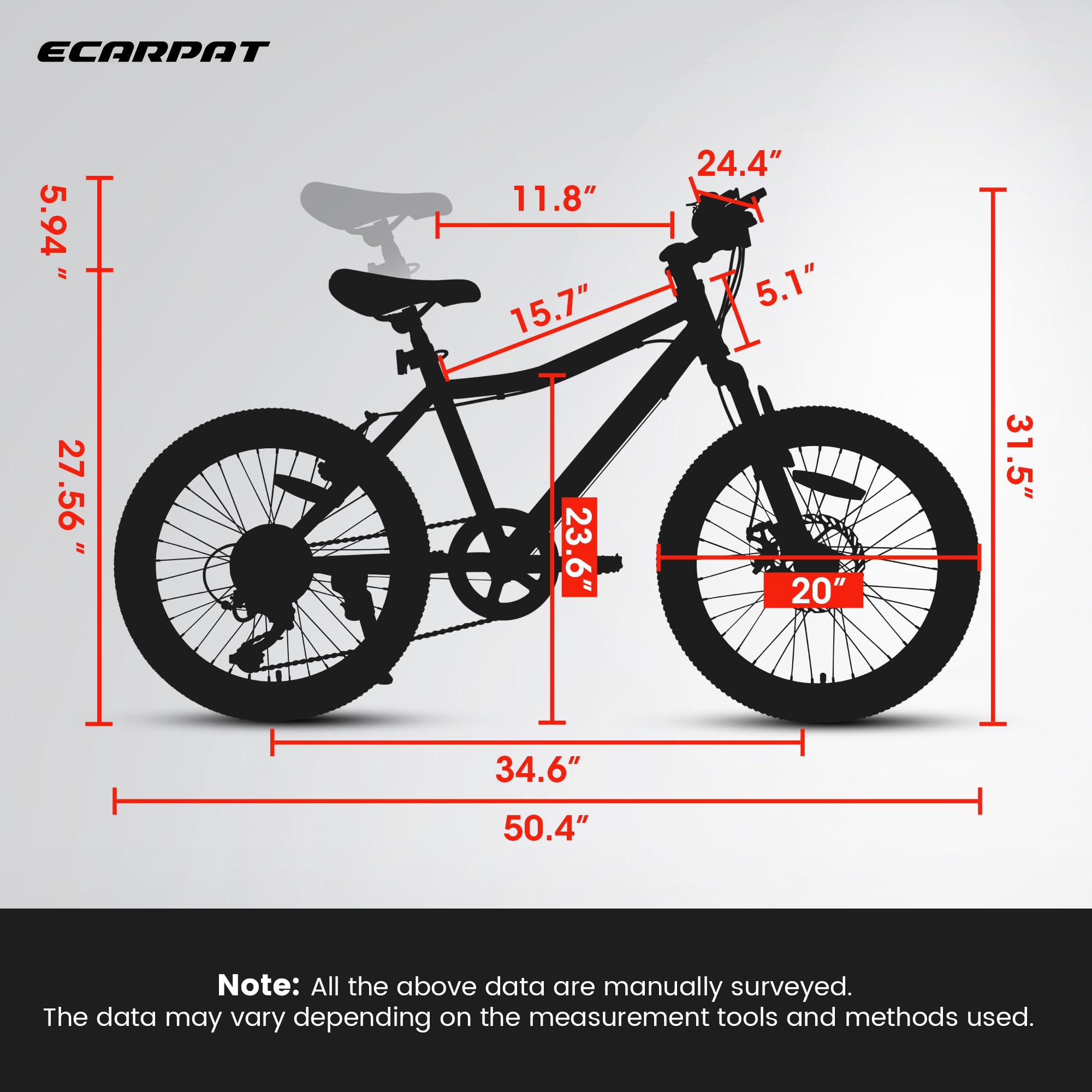 **Ecarpat 20 Inch Kids' Bike for Ages 6-12 | 7-Speed Mountain Bike for Boys & Girls | Birthday Gift | Outdoor, City & Snow Cycling | Pink, Blue, Green, White Options**    *(Perfect for Birthday Gifts, Outdoor Adventures, Commuting & Winter Riding!)*