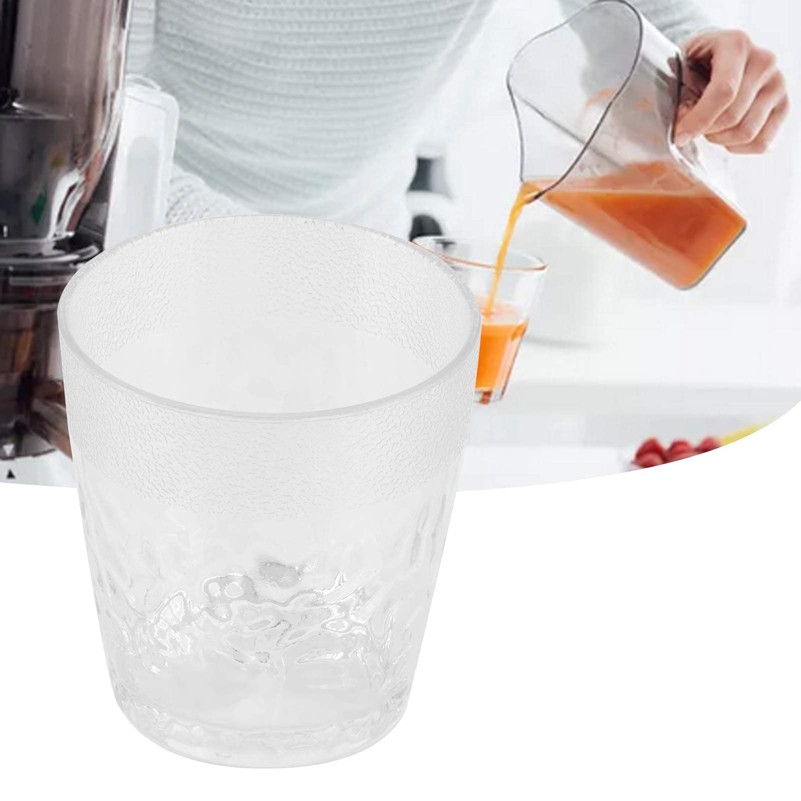 200ml Acrylic Drinking Cups - Reusable Plastic Cups for Kids, Students & Adults - Clear Transparent Glasses for Home, Office, School & Party Use