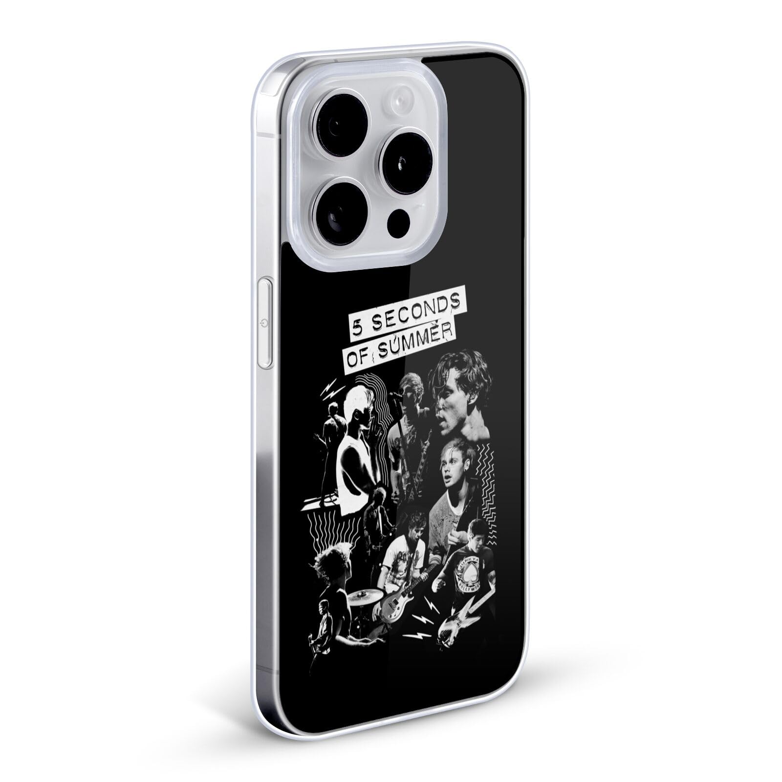 Officially Licensed 5 Seconds of Summer Punkzine Posters iPhone 12/12 Pro Soft Gel Case - Trendy Band Merch Protective Cover for Music Fans, Concert Gifts & Teen Room Decor