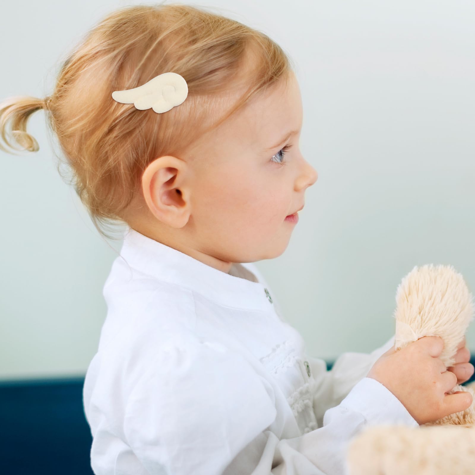 Beaupretty Angel Wings Hair Clips - Cute Cartoon Plush Non-Slip Hair Barrettes for Girls & Women (White) | Perfect for Parties, Weddings, Cosplay & Everyday Hair Accessories