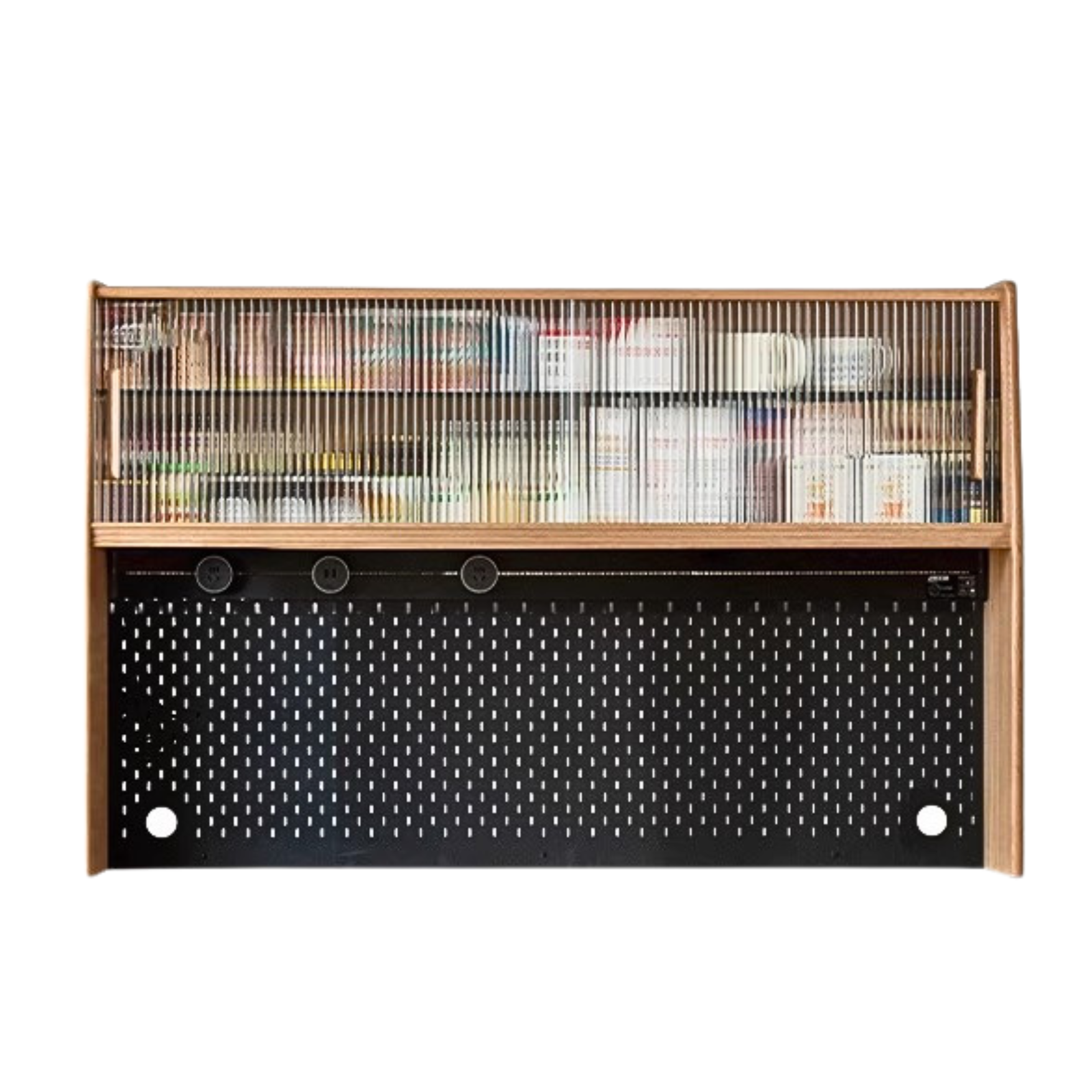 Solid Oak Wood Locker - Multi-Functional Storage Cabinet with Shelves & Drawers - Perfect for Entryway, Bedroom, or Office Organization
