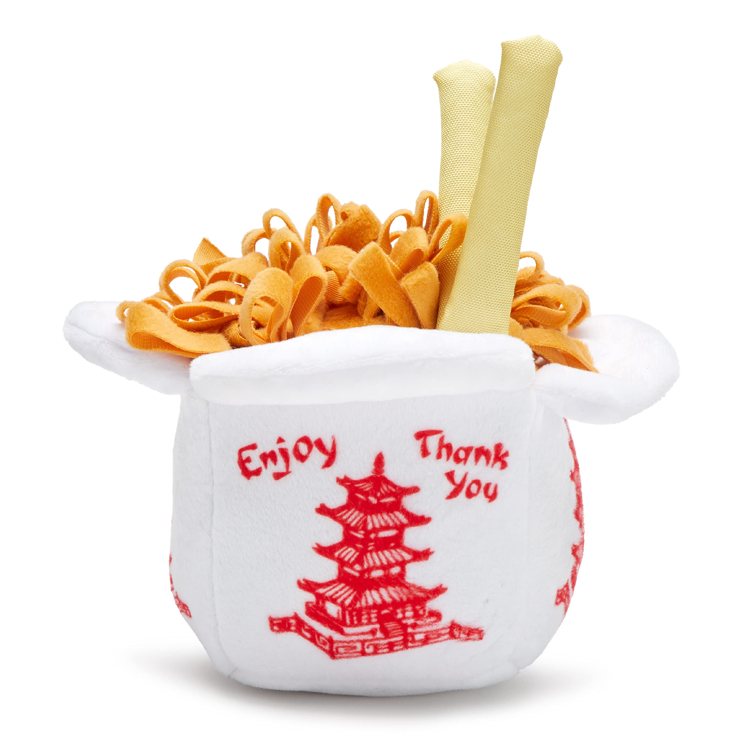Barkbox Squeaky Dog Toys for Medium to Large Dogs - Durable Plush Chew Toys with Squeaker | Fun Interactive Puppy & Pet Toys | Chow Chow Mein (Large) | Perfect for Playtime, Training & Bonding with Your Dog