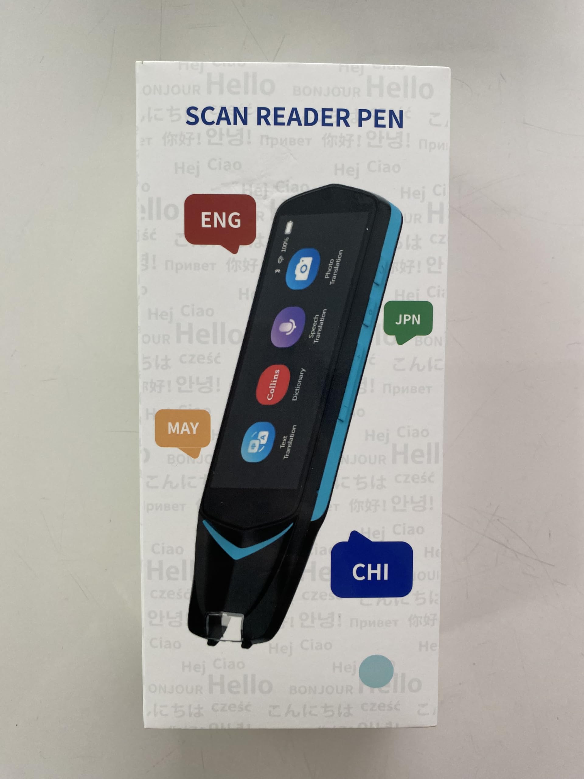 NEWYES Scan Reader Pen 4 with Collins Dictionary - Text to Speech Scanner, 16GB Translation Pen for Students & Adults - Perfect for Language Learning, Travel, and Office Document Reading