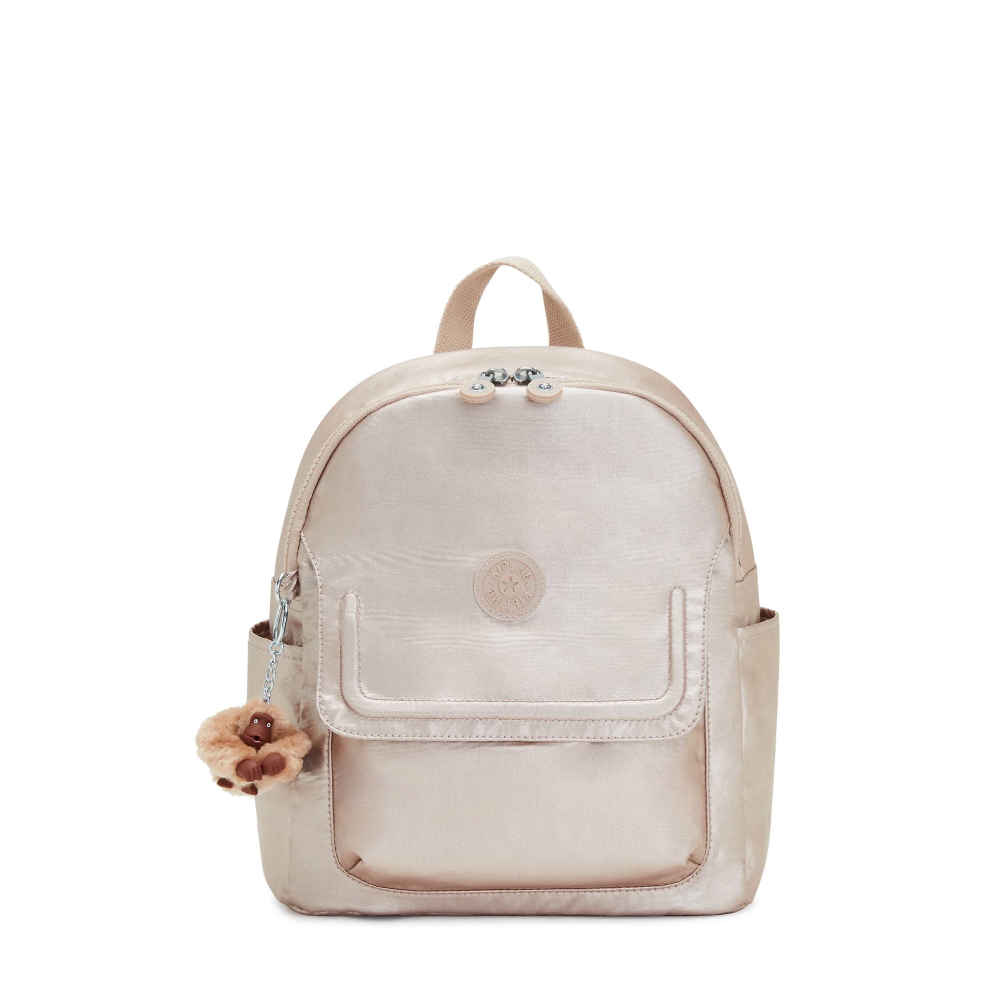 Kipling Matta Up Metallic Backpack for Women - Stylish & Durable Travel Backpack with Metallic Finish, Perfect for Work, School & Daily Commute