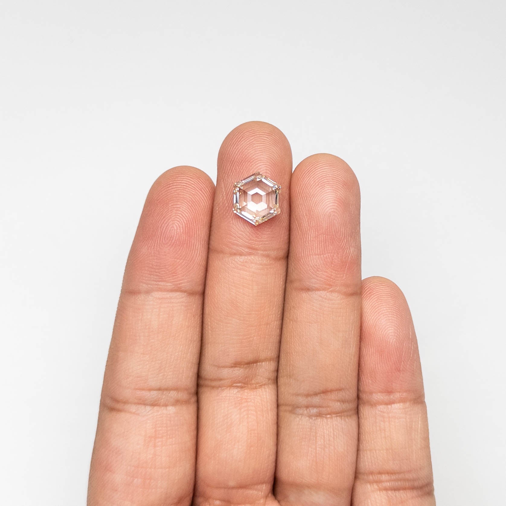 3.15ct GIA Certified M Color VVS2 Clarity Hexagon Step Cut Diamond - 10.56x9.17x3.79mm for Engagement Rings & Fine Jewelry