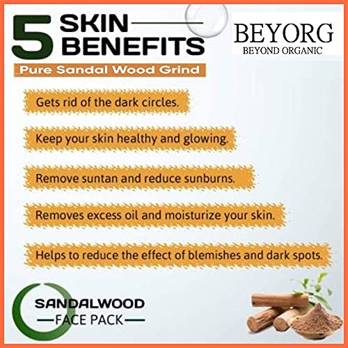 Pure Sandalwood Powder (Chandan Powder) - 100g Natural Skin Whitening Face Pack for Glowing Skin, Acne Treatment & Facial Care | DIY Face Mask, Spa & Ayurvedic Beauty Rituals