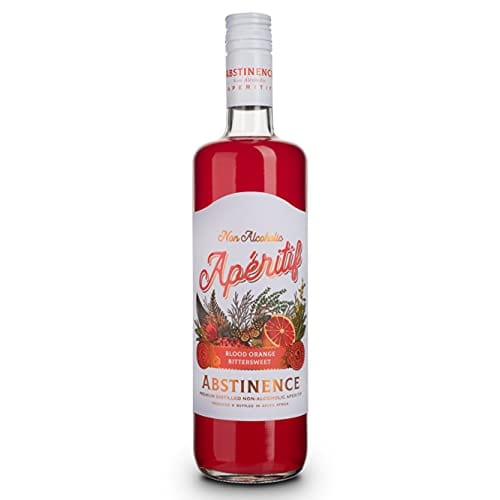 Award-Winning Abstinence Spirits Blood Orange Non-Alcoholic Aperitif | Premium Alcohol-Free Spirit | 750ml Bottle | Perfect for Mocktails, Sober Celebrations & Mindful Drinking
