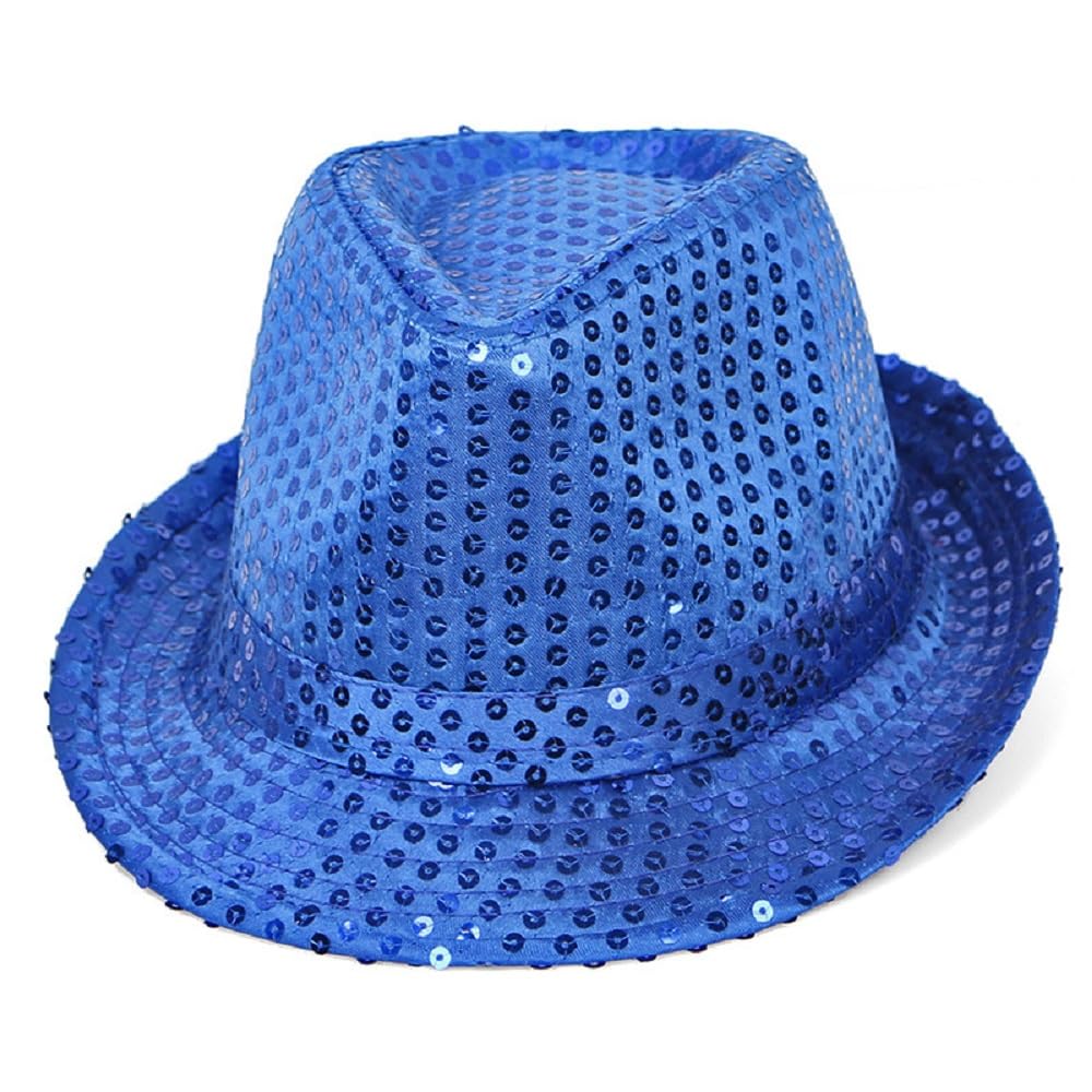 Sparkly Sequin Fedora Hat for Men & Women - Western Style Bling Dance Hat for Parties, Concerts & Festivals
