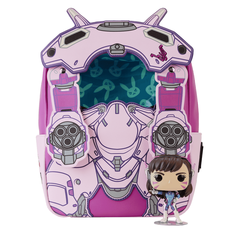 Overwatch D.Va Funko Pop Vinyl Figure & Loungefly Mini Backpack - Perfect for Gaming Collectors and Cosplay Fans