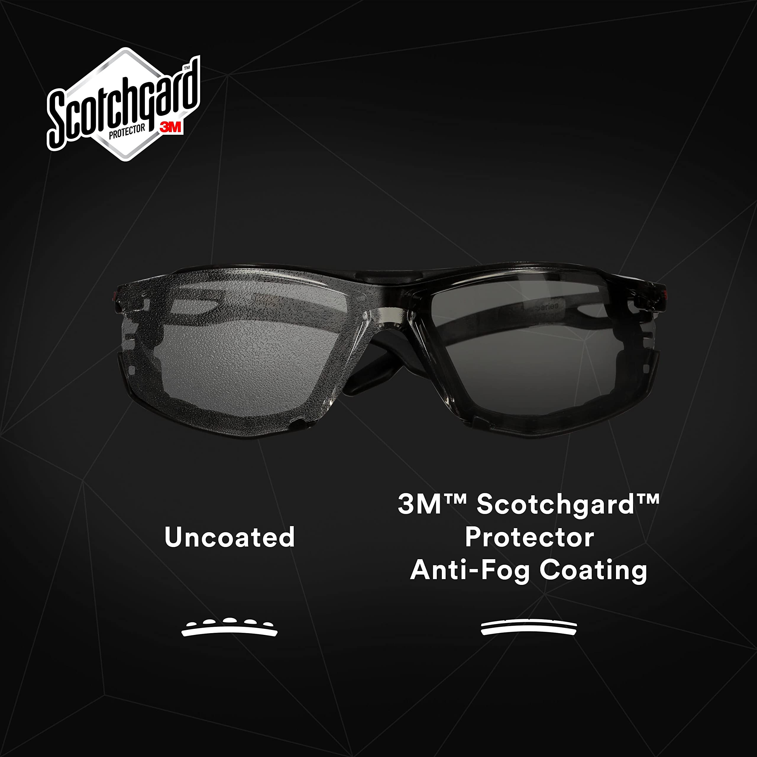 SecureFit 500 Series Safety Glasses - 20 Pack ANSI Z87.1 Certified Impact Resistant Eyewear with Anti-Fog Scotchgard Lens, Adjustable Ratchet Temples & Foam Gasket - Ideal for Construction, Woodworking, Lab Work & Outdoor Sports Protection