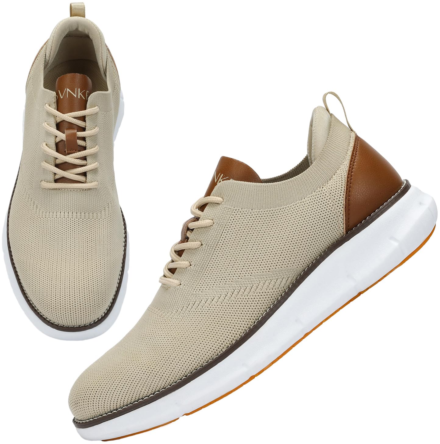 Men's Breathable Mesh Dress Shoes - Casual Business Oxford Sneakers with Thick Sole for Walking & Tennis | Lightweight Comfortable Lace-Up Footwear for Office, Travel & Daily Wear