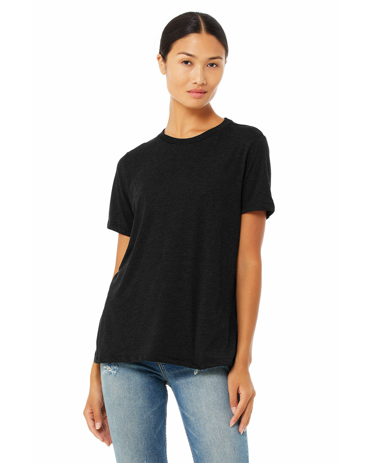 Bella + Canvas 6400CVC Women's Relaxed Heather Short Sleeve T-Shirt - Soft Cotton Blend Tee for Casual Wear, Workouts & Everyday Comfort
