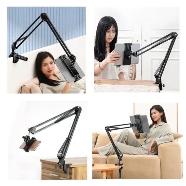 360° Adjustable Portable Phone Stand Holder for Bed & Table - Perfect for TikTok Live Streaming, YouTube Videos & Content Creation - Universal Smartphone Camera Mount for iPhone & Android
