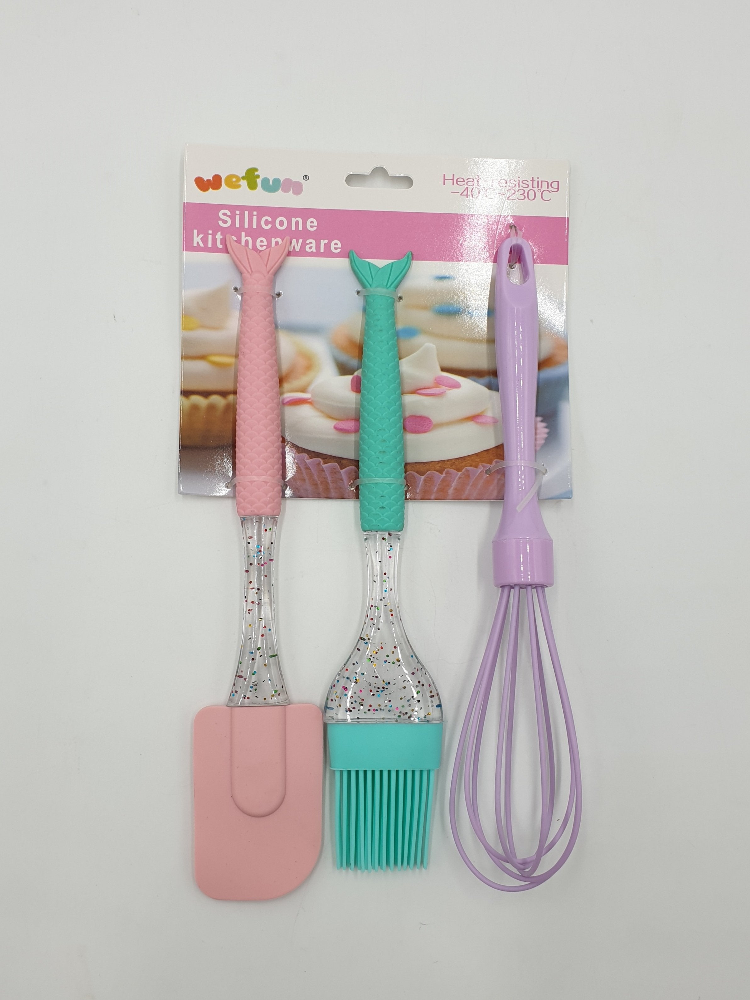 3-Piece Silicone Baking Tools Set - Non-Stick, Heat-Resistant, BPA-Free for Cakes, Cookies & Bread - Perfect for Home Baking & Kitchen Decor